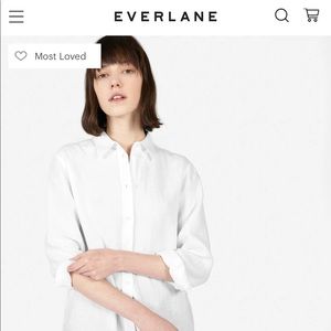 White Everlane button down